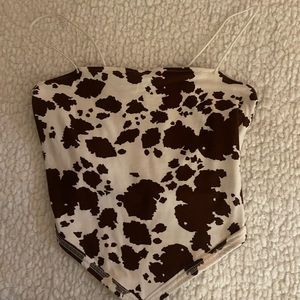 Cow print crop top
